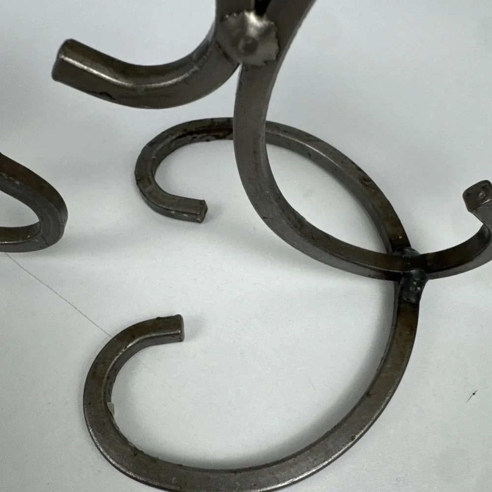 Vtg 80s Dalagruppen Sweden Wrought Iron 4 Taper Candle‎ Holder Scandinavian